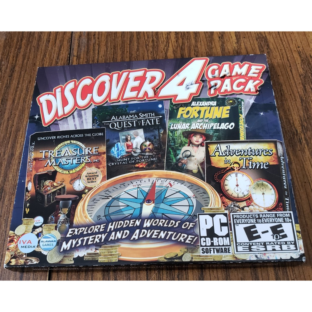 Discover 4 More Game Pack Treasure Masters Adventures in Time Hidden Object